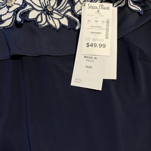 Brand new Beautiful navy blue dress. Size L. - Picture 2 of 3